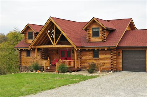 pictures of log home roofs